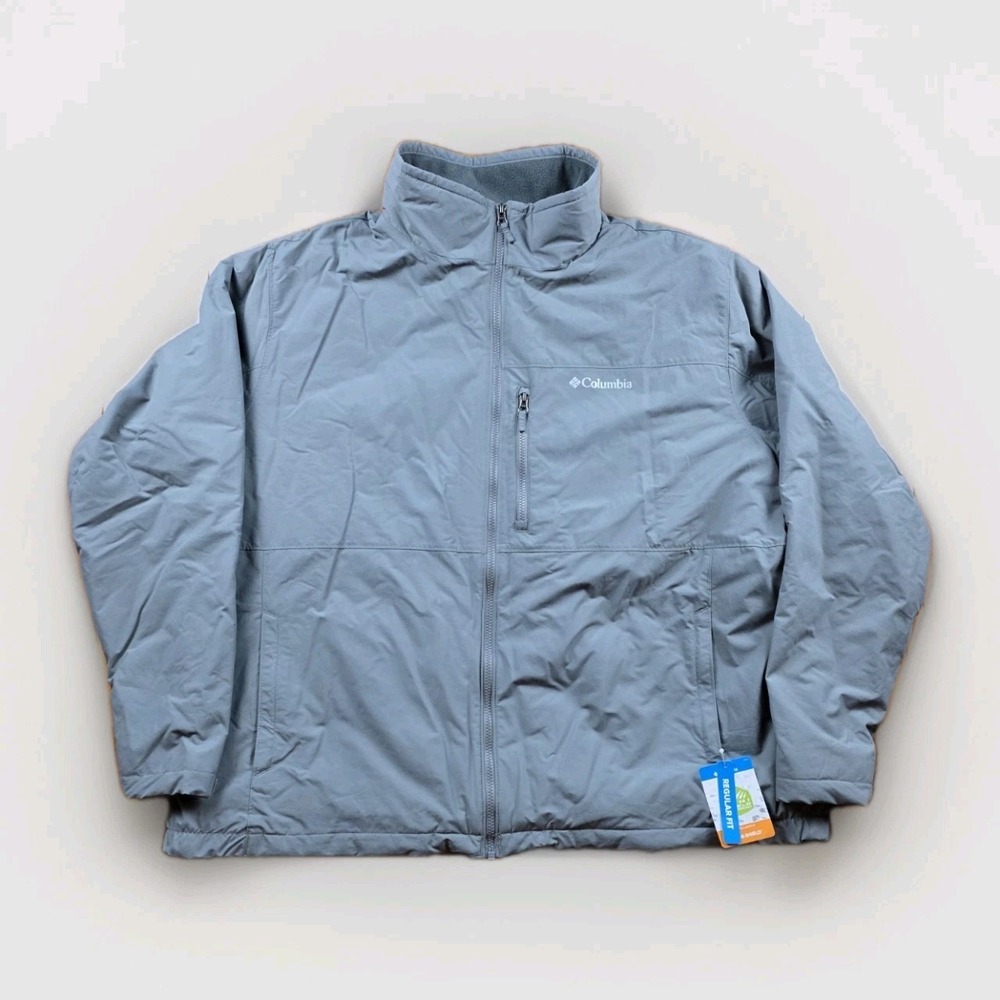 Columbia Mens Omni-Shield Fleece Lined Full Zip Jacket Gray 4X Regular Fit NWT